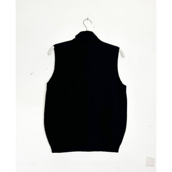 Kirkland Signature Cashmere Sleeveless Turtleneck Sweater in Black - Sz L - Picture 2 of 3